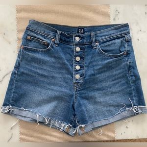 TO BE DONATED 1/1: Banana Republic Button Fly High Rise 4” Shorts